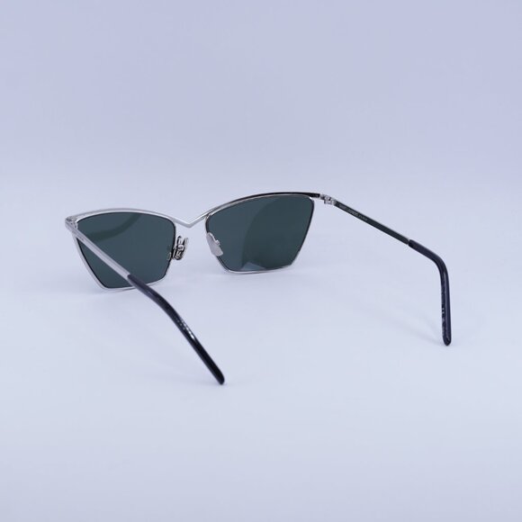 🕶️ New Saint Laurent SL637 002 Sunglasses - Silver Frame, Grey Lenses - Picture 8 of 13